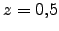 $z=0.5$
